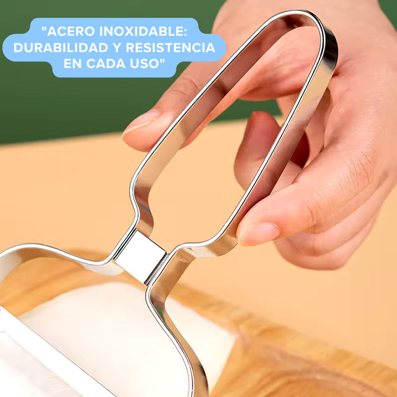 Pelador Multifuncional 2/3 en 1 Frutas y Verduras (Pela Rebana Descorazona) Acero Inox