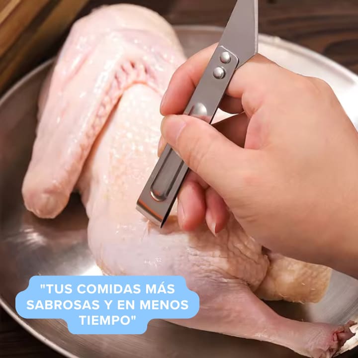 Set 3 Piezas Multifuncional (Pelador Descorazonador Cortador Removedor) Acero Inox
