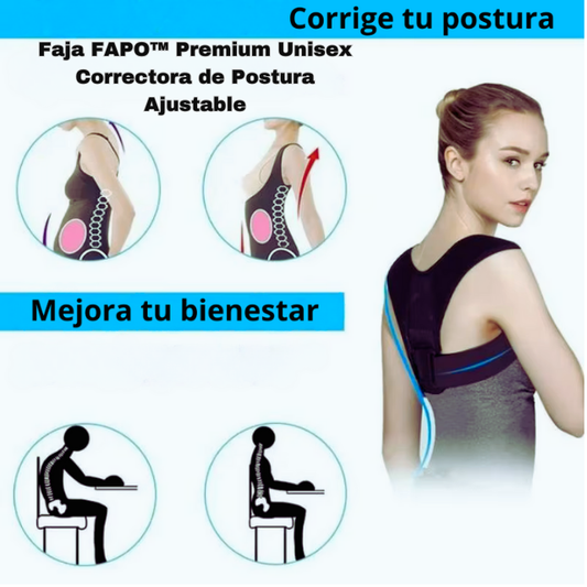 Faja FAPO™ Premium Unisex Correctora de Postura Ajustable buena