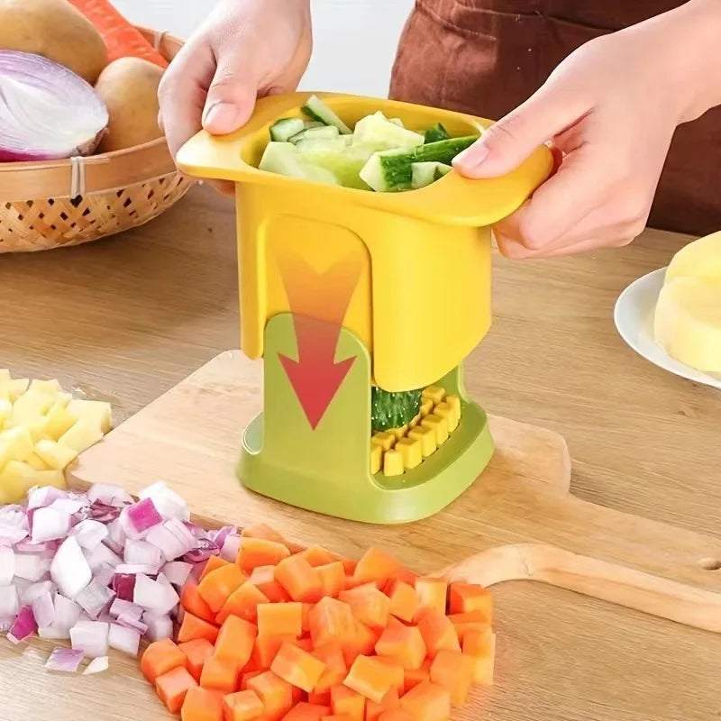 👩‍🍳 Cortador de Verduras Multifuncional, Artefacto para Cortar Cebollas en Dados, Rebanador de Papas Fritas, Herramienta de Cocina, Rebanador de Pepino y Papa, Utensilios de Cocina