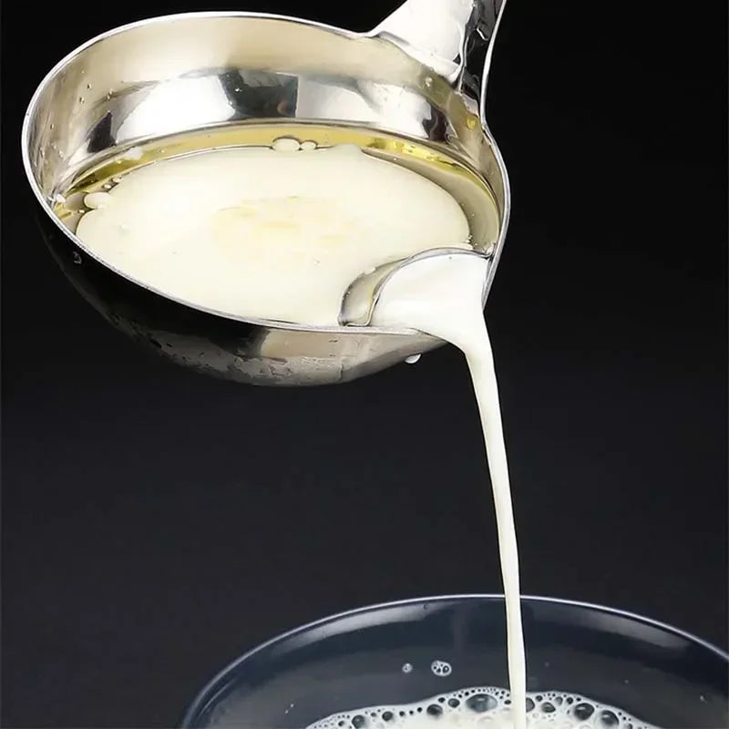Cucharón Filtrador Colador Separador Removedor de Sopa Acero Inox