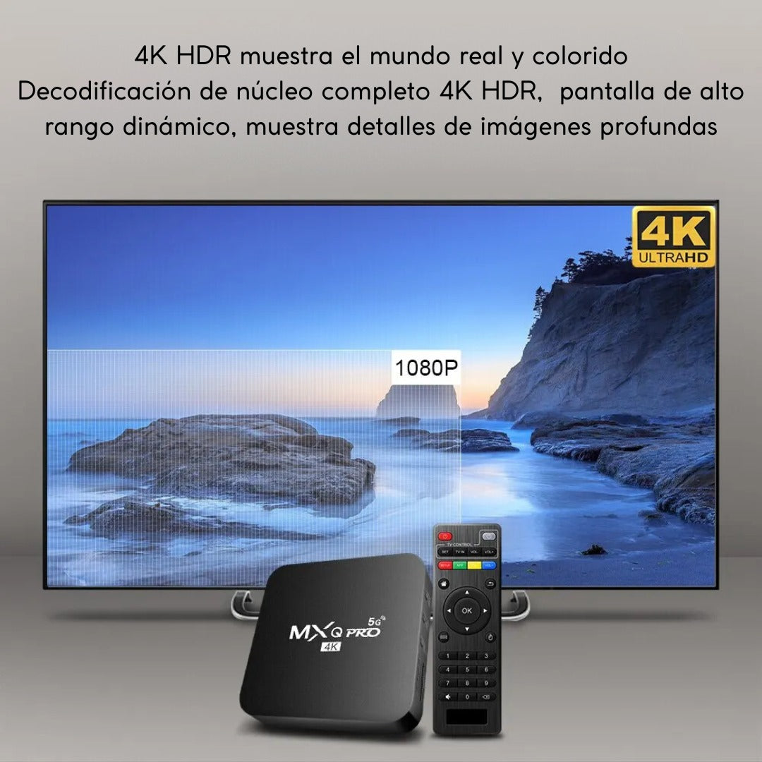 Decodificador TV Box MXQ-PRO 4K HD-Tu TV en Smart TV 4K HD 📺